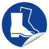 Panneau adhesif obligation chaussures de sécurité logistique