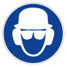 Panneau obligation de porter un casque btp