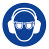 Panneau obligation de porter des lunettes et un casque anti-bruit Novap 