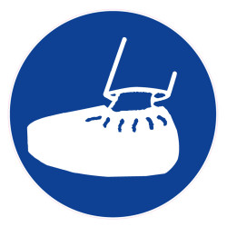 Panneau obligation de porter des sur-chaussures novap