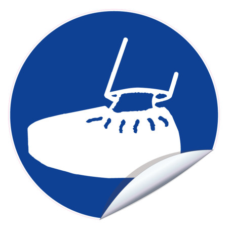 Panneau adhesif obligation port sur-chaussures logistique