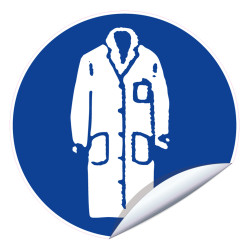 autocollant obligation de poryer une blouse logistique