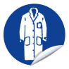 autocollant obligation de poryer une blouse logistique