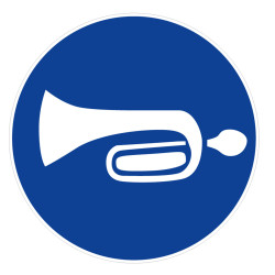 Panneau obligation d'utiliser un avertisseur sonore Novap 