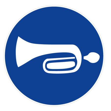 Panneau obligation d'utiliser un avertisseur sonore Novap 
