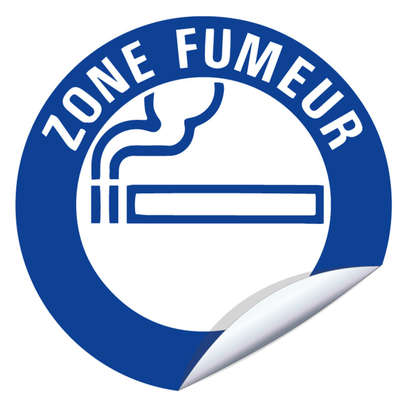 Panneau sticker obligation zone fumeur btp 