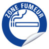 Panneau sticker obligation zone fumeur btp 