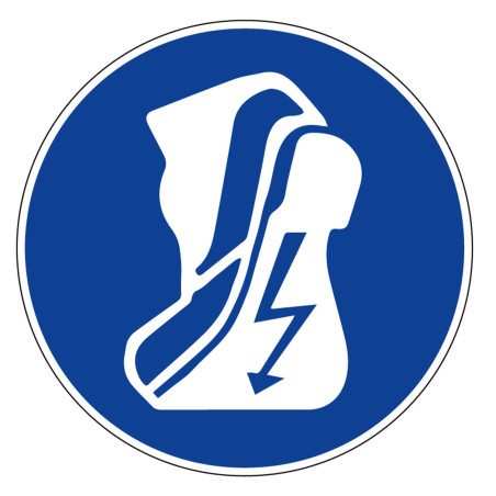 panneau rigide obligation de porter des chaussures isolantes novap