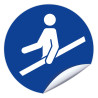 Sticker obligation utiliser la main courante logistique