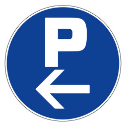 panneau rigide parking à gauche novap