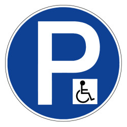 Panneau rigide réservé aux handicapés novap