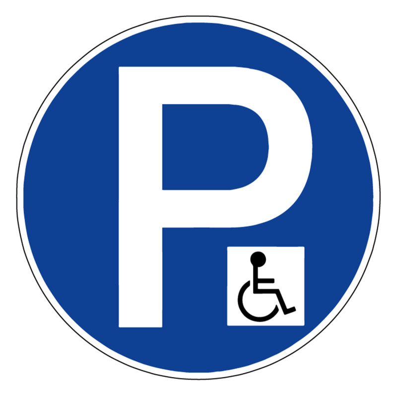 Panneau rigide réservé aux handicapés novap