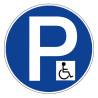 Panneau rigide réservé aux handicapés novap