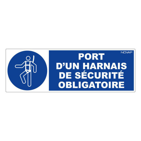 Panneau rigide obligation port harnais de sécurité Novap