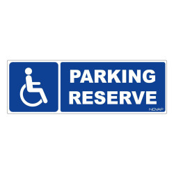 Panneau rigide parking réservé aux handicapés novap