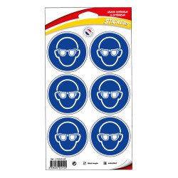 Stickers obligation de porter des lunettes de protection Novap