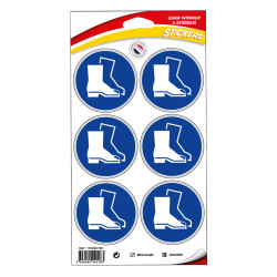 Autocollants obligation de porter des chaussures de sécurité novap