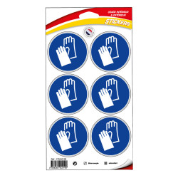 Planche stickers obligation de porter des gants Novap