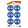 Stickers obligation de porter des lunettes et casque anti-bruit novap