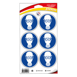Adhesif obligation port casque et masque de protection novap