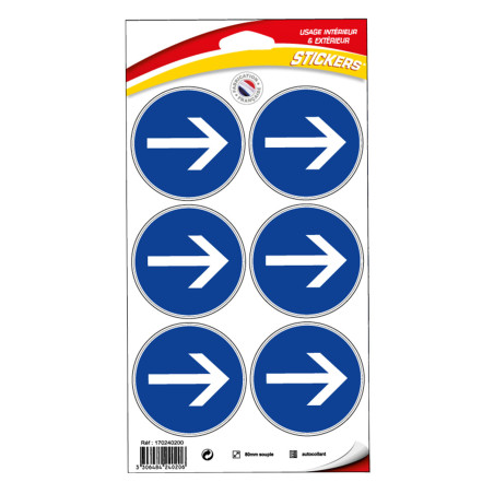 Planche stickers sens obligatoire logistique