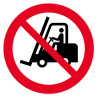 Panneau interdit chariots élévateurs Novap
