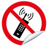 Autocollant interdiction d'activer des téléphones mobiles logistique