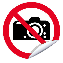 Sticker interdiction de photographier industrie