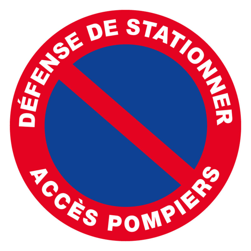 Panneau rigide défense de stationner pompier Novap