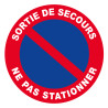 Panneau rigide sortie de secours chantier