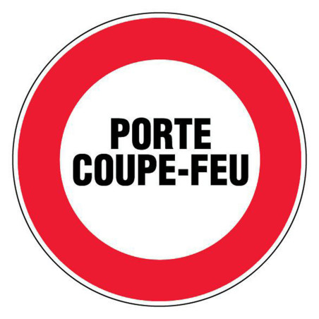 Panneau rigide interdiction porte coupe-feu industrie