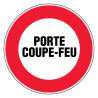 Panneau rigide interdiction porte coupe-feu industrie
