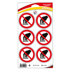 Planche de pictogrammes interdiction de toucher btp