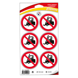 Autocollants chariot élévateur interdit novap