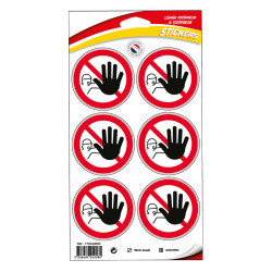 Planche stickers interdiction de franchir le signal