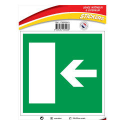 Sticker sortie de secours gauche et droite chantier