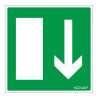 Panneau sortie de secours en bas chantier