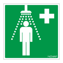 Panneau secours douche de sécurité novap 