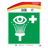 Sticker secours équipement de rinçage des yeux logistique