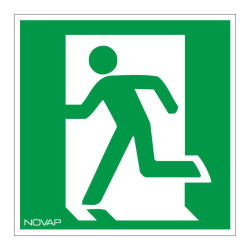 Panneau rigide sortie de secours à gauche novap