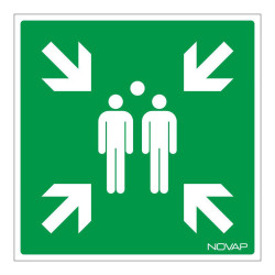 Panneau secours point de rassemblement Novap