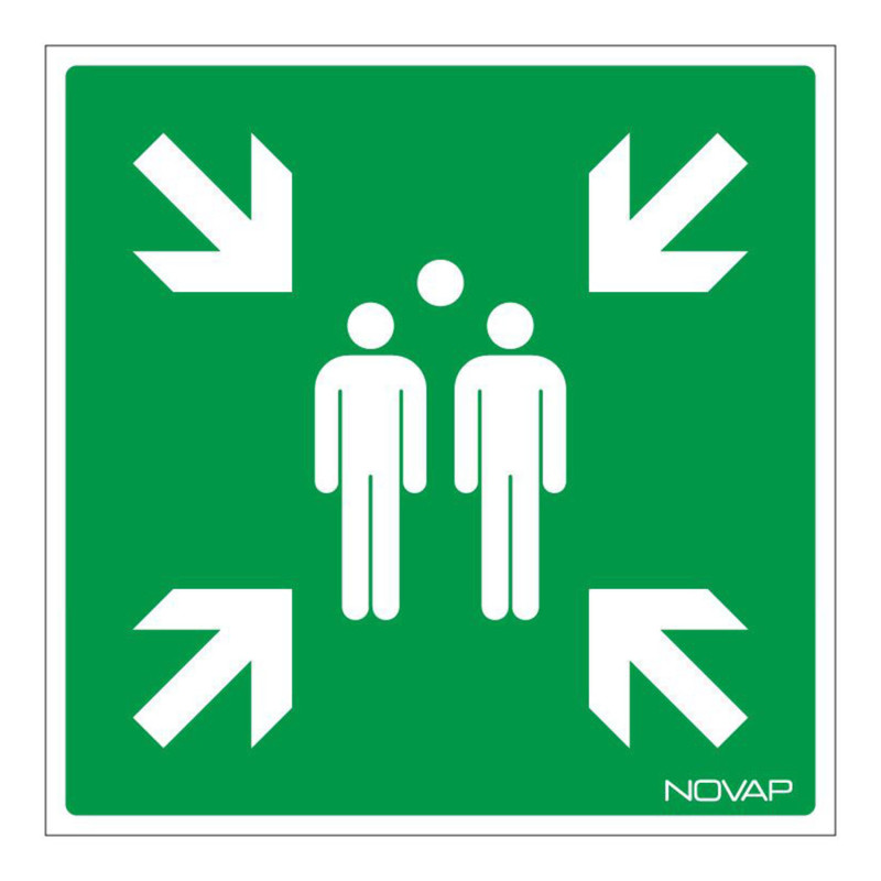 Panneau secours point de rassemblement Novap