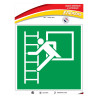 Sticker secours fenêtre de secours avec échelle btp