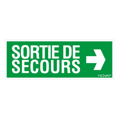 Panneau rigide sortie de secours droite Novap