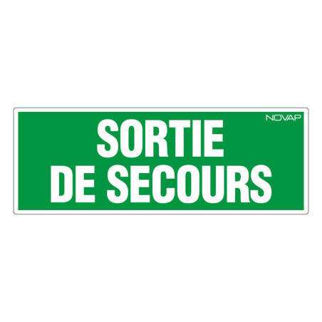 Panneau rigide sortie de secours Novap