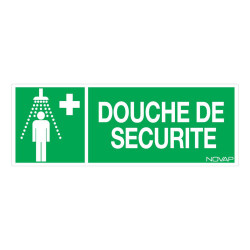 Panneau rigide secours douche de sécurité Novap