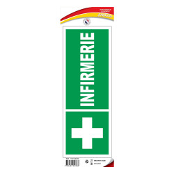 Panneau sticker secours infirmerie btp