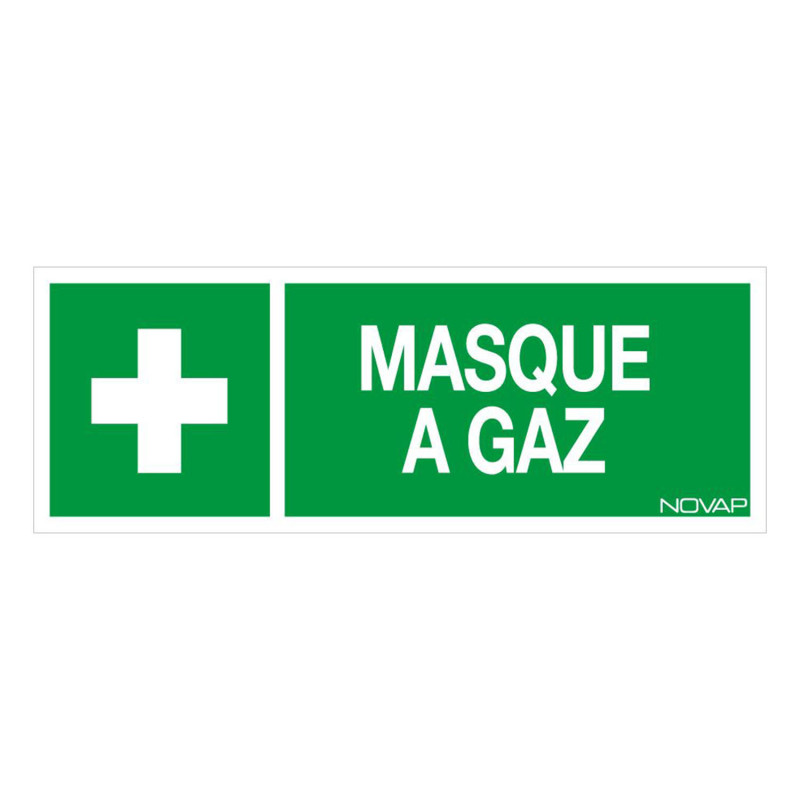 Panneau rigide secours masque à gaz novap