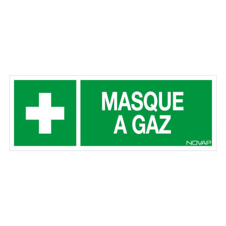 Panneau rigide secours masque à gaz novap