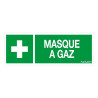 Panneau rigide secours masque à gaz novap